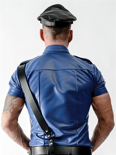 Camisa de policia Police Shirt Blue back
