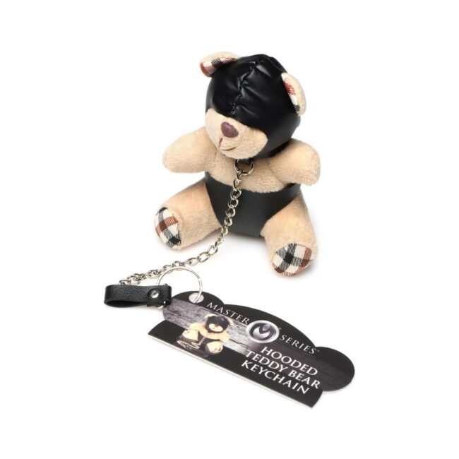 HOODED TEDDY BEAR KEYCHAIN - TAN - Imagen 3