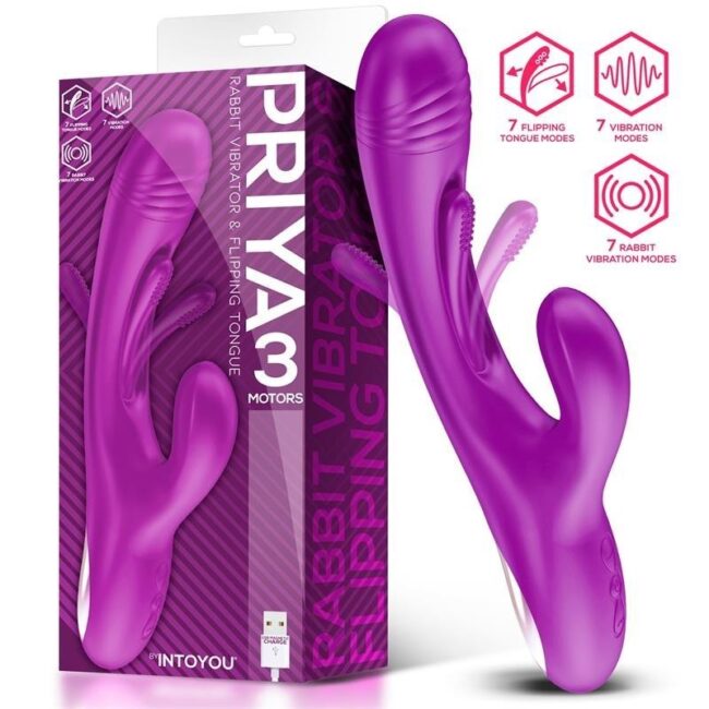 Vibrador Priya 3 motores con lengua interna - Imagen 4